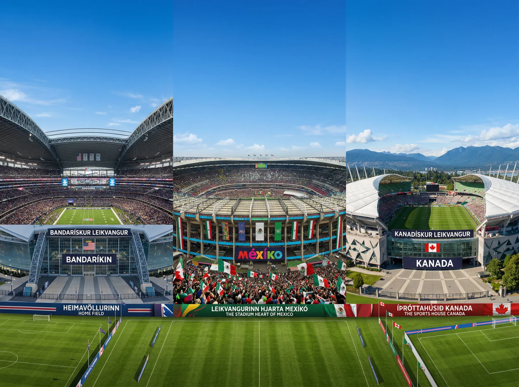 Yfirlit yfir alla 16 völlu heimsmeistaramótsins 2026 í Bandaríkjunum, Mexíkó og Kanada
