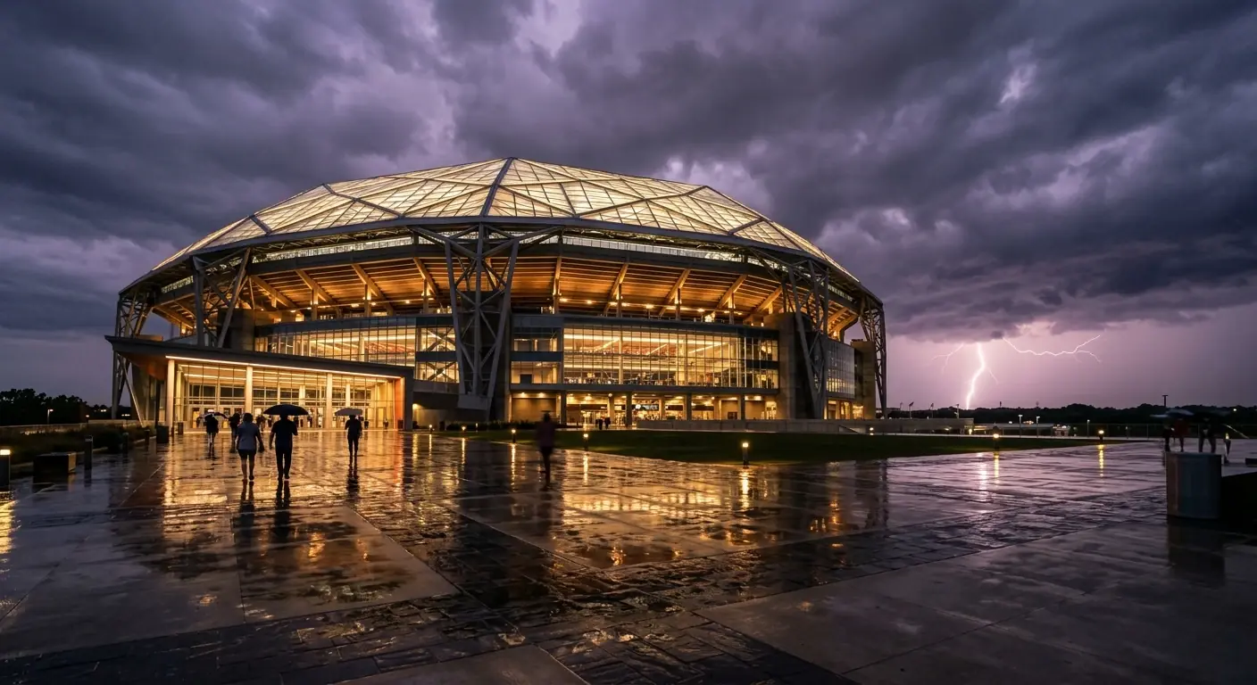 Mercedes-Benz Stadium í Atlanta með lokanlegu þaki
