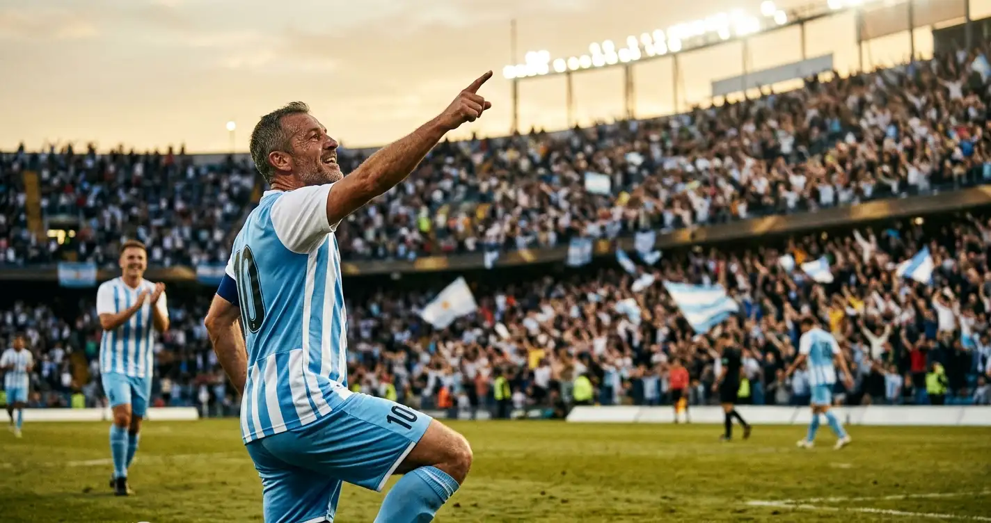 Lionel Messi fagnar sögulegu marki fyrir Argentínu á HM 2026