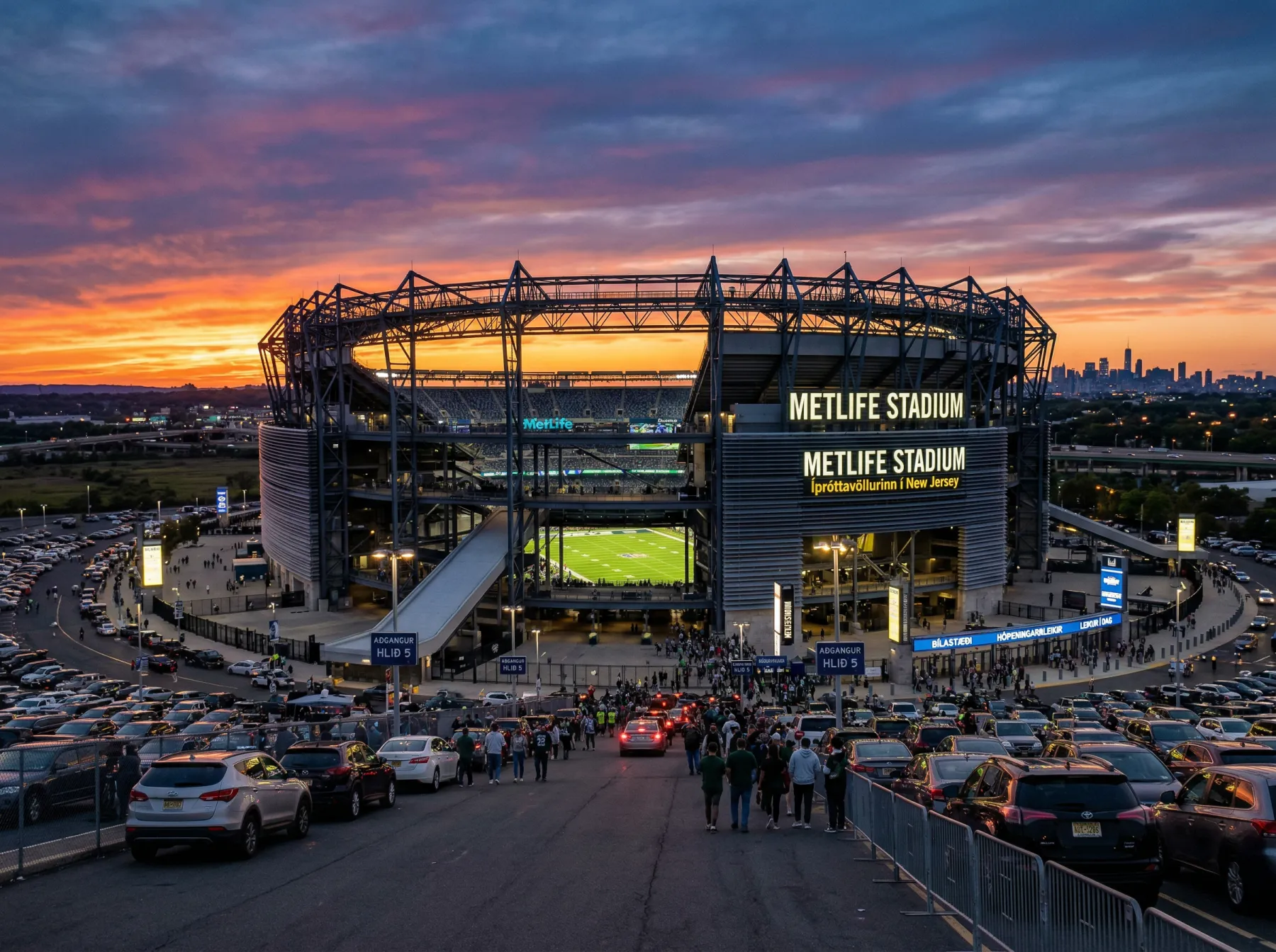 MetLife Stadium í New Jersey sem hýsir úrslit heimsmeistaramótsins 2026