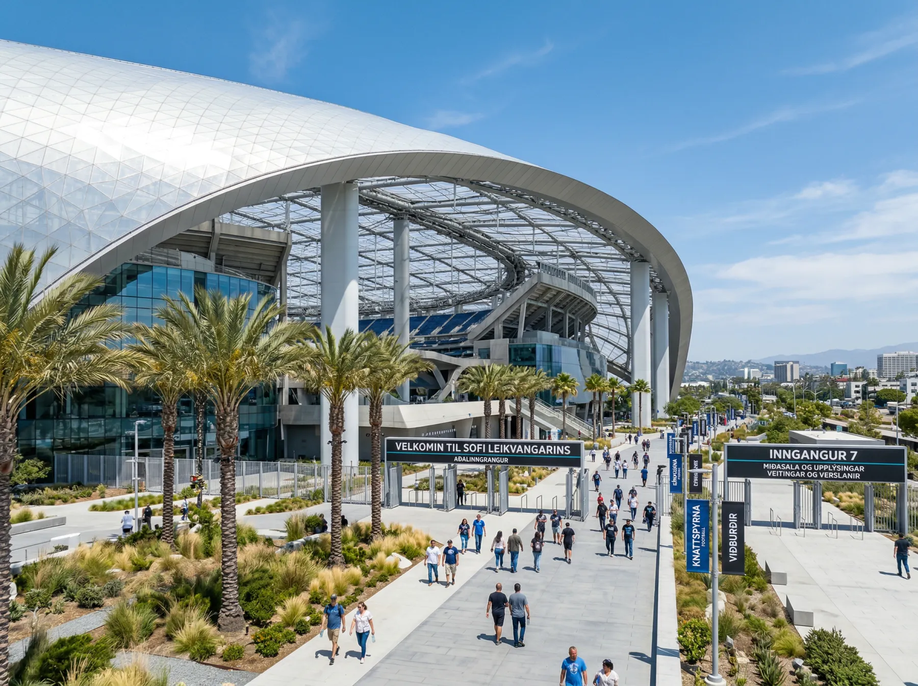 SoFi Stadium í Los Angeles sem hýsir leiki á HM 2026